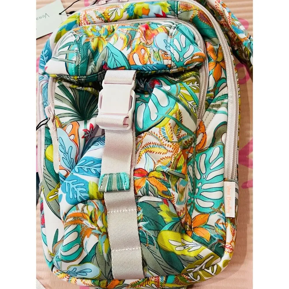 NWT❤️Vera Bradley Cottons Sling Backpack Rainforest